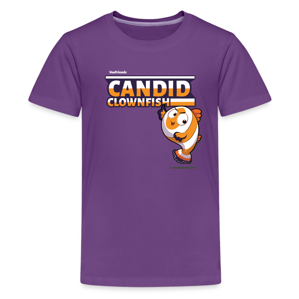 Candid Clownfish Character Comfort Kids Tee - purple