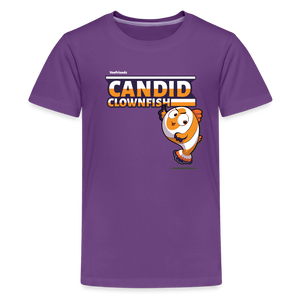 Candid Clownfish Character Comfort Kids Tee - purple
