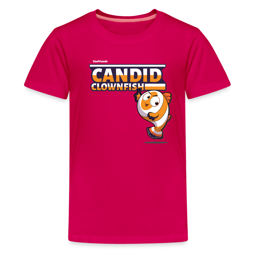 Candid Clownfish Character Comfort Kids Tee - dark pink