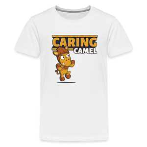Caring Camel Character Comfort Kids Tee - white
