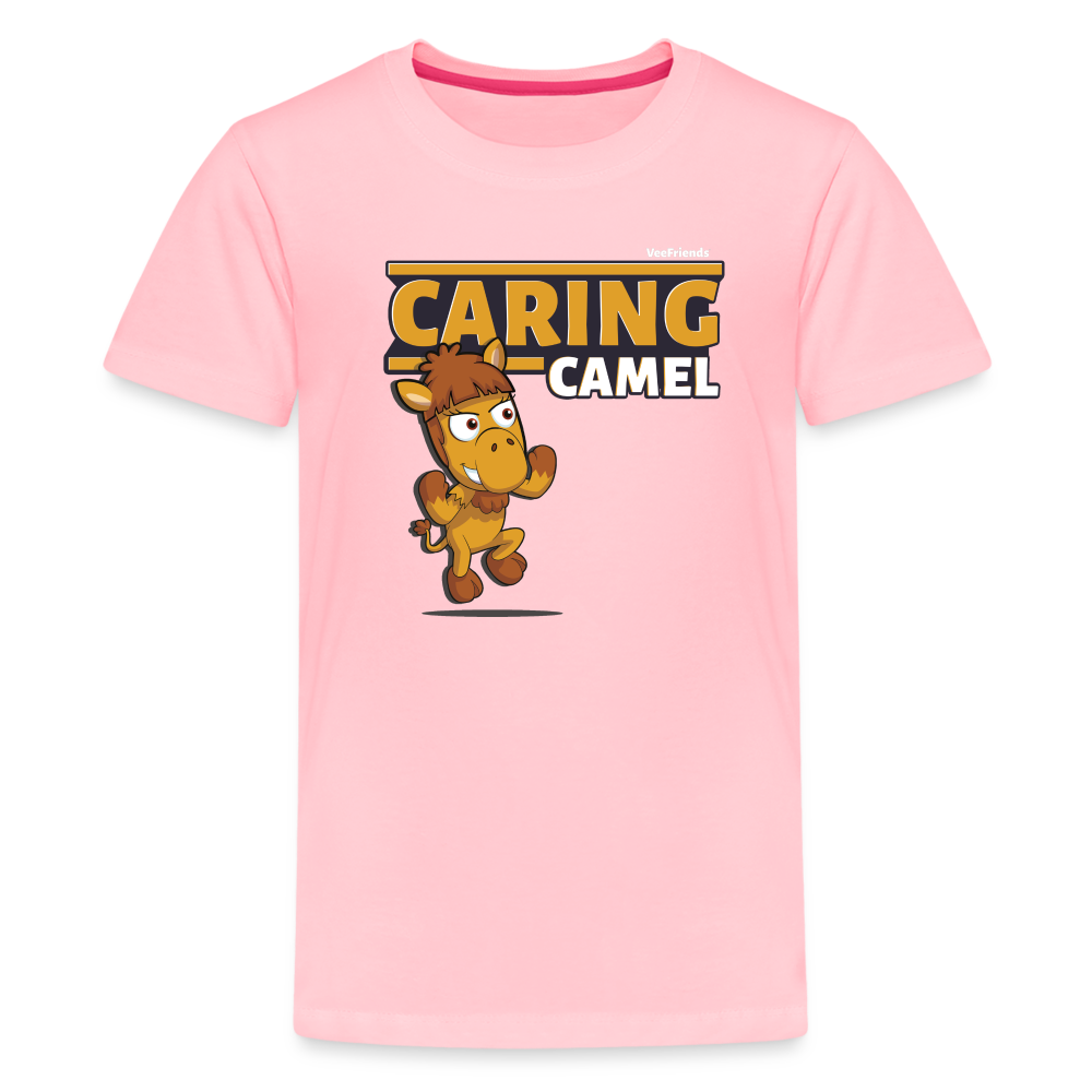 Caring Camel Character Comfort Kids Tee - pink