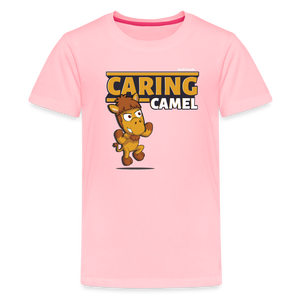 Caring Camel Character Comfort Kids Tee - pink