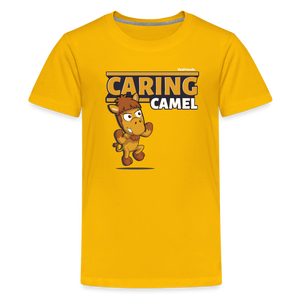 Caring Camel Character Comfort Kids Tee - sun yellow