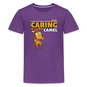 Caring Camel Character Comfort Kids Tee - purple
