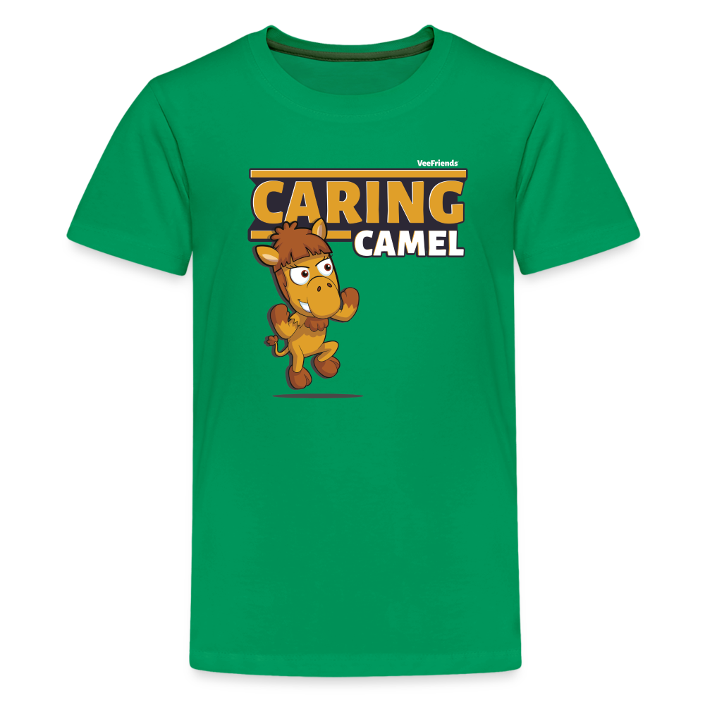 Caring Camel Character Comfort Kids Tee - kelly green