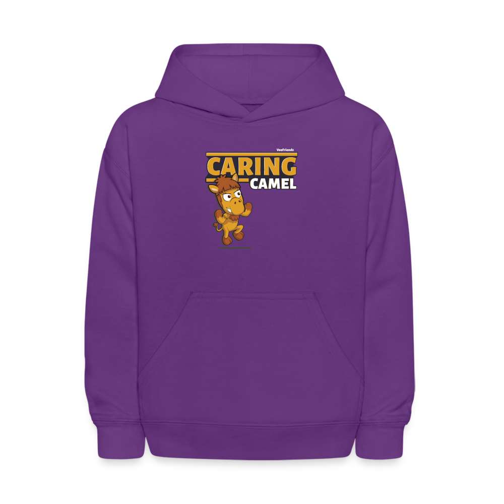 Caring Camel Character Comfort Kids Hoodie - purple