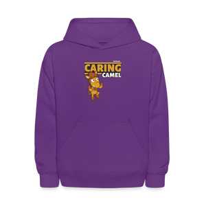 Caring Camel Character Comfort Kids Hoodie - purple