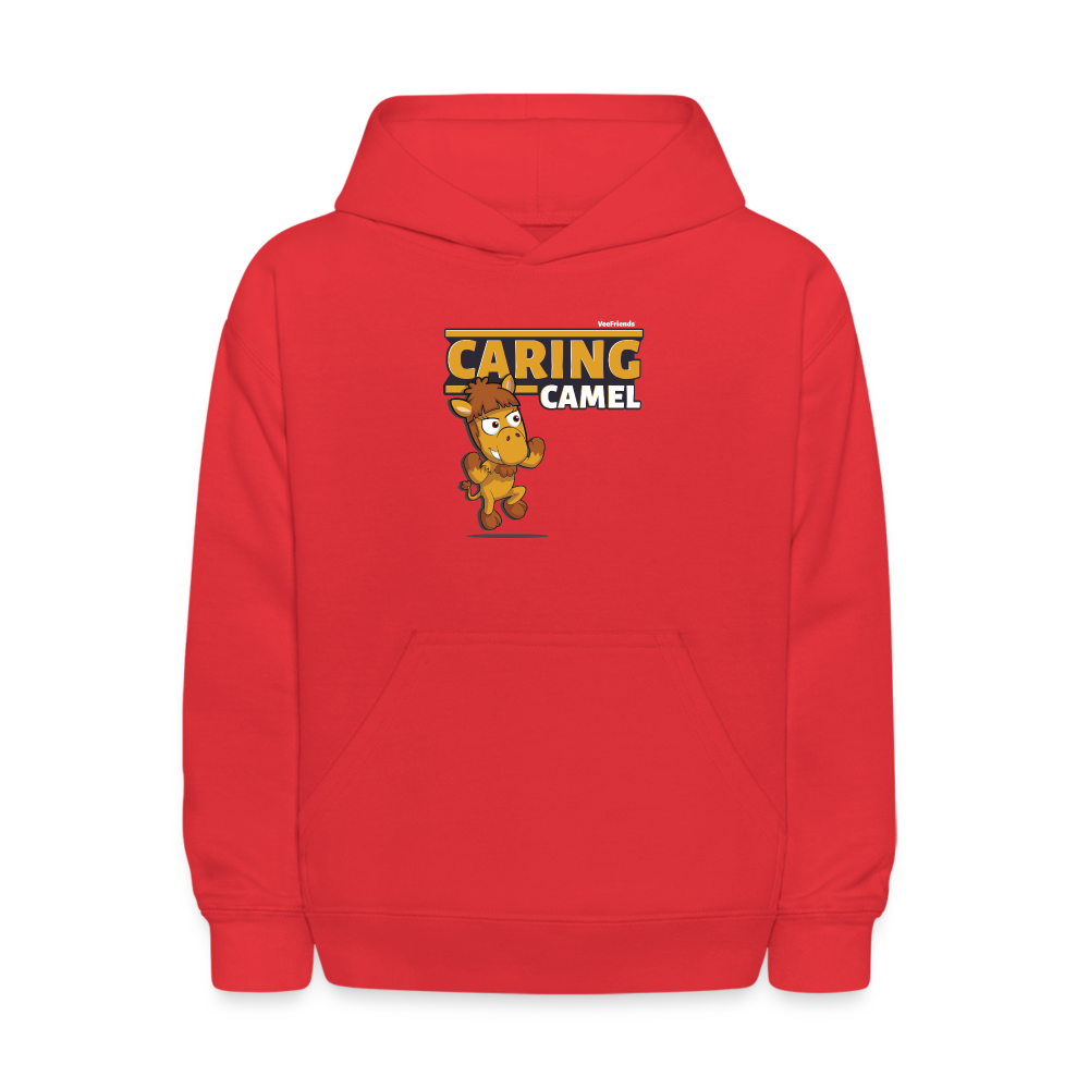 Caring Camel Character Comfort Kids Hoodie - red