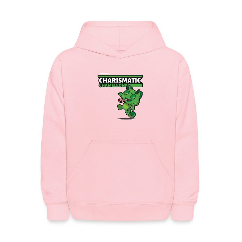 Charismatic Chameleon Character Comfort Kids Hoodie - pink