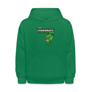 
            
                Load image into Gallery viewer, Charismatic Chameleon Character Comfort Kids Hoodie - kelly green
            
        