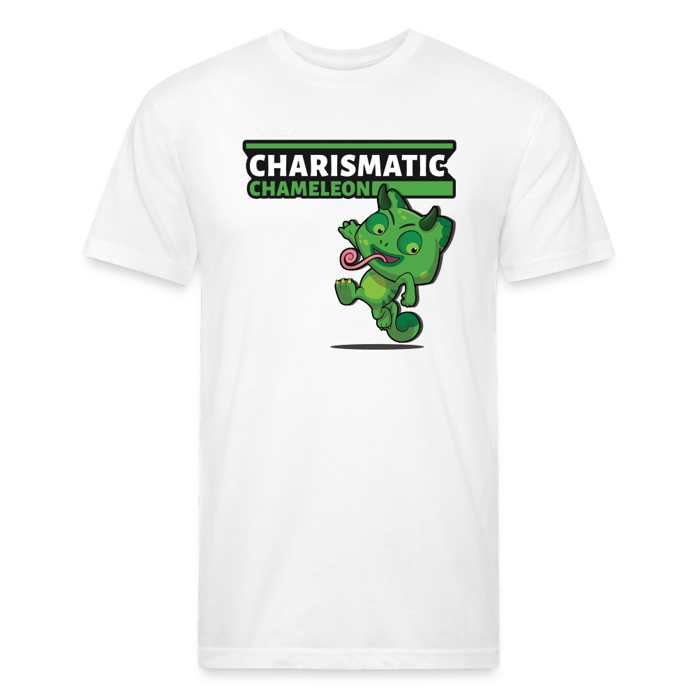 Charismatic Chameleon Character Comfort Adult Tee - white