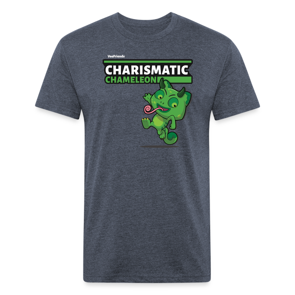 
            
                Load image into Gallery viewer, Charismatic Chameleon Character Comfort Adult Tee - heather navy
            
        