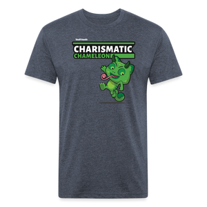 Charismatic Chameleon Character Comfort Adult Tee - heather navy