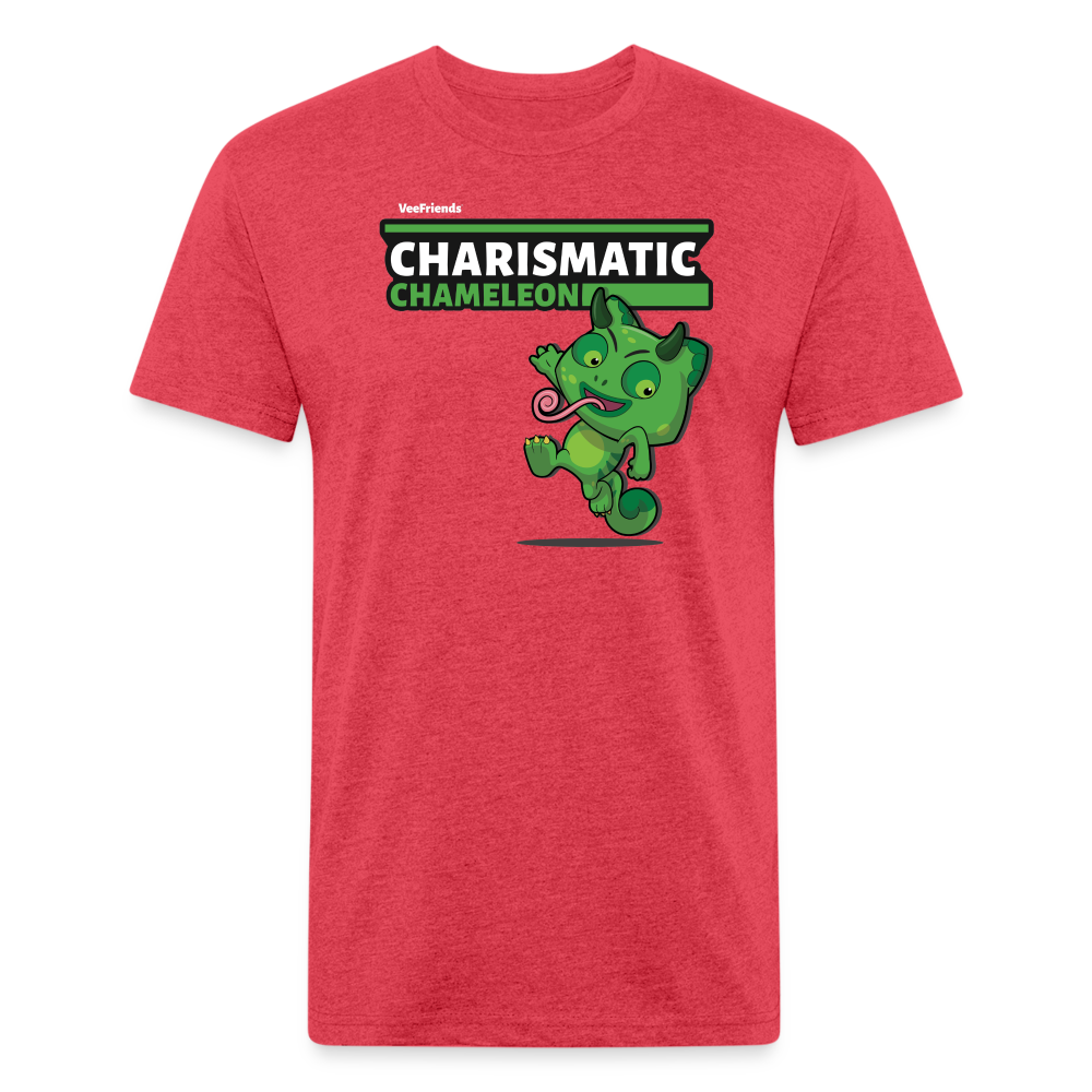 Charismatic Chameleon Character Comfort Adult Tee - heather red