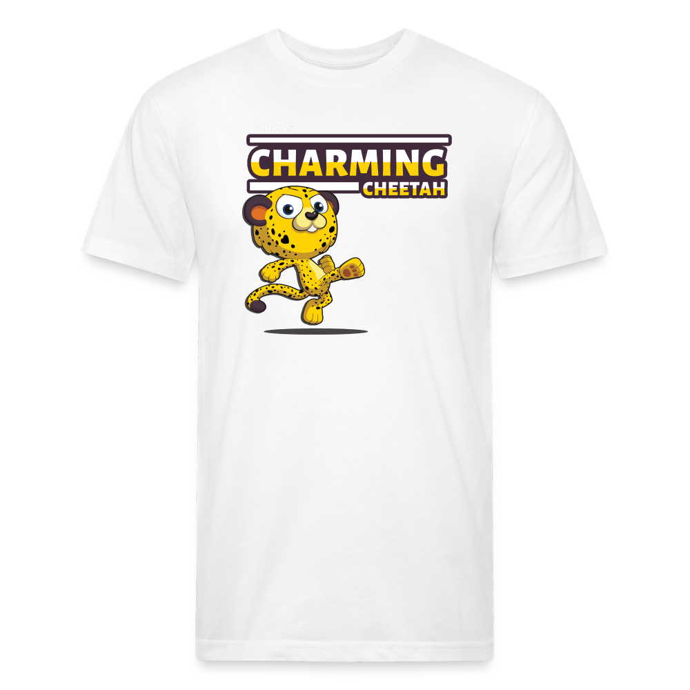 Charming Cheetah Character Comfort Adult Tee - white