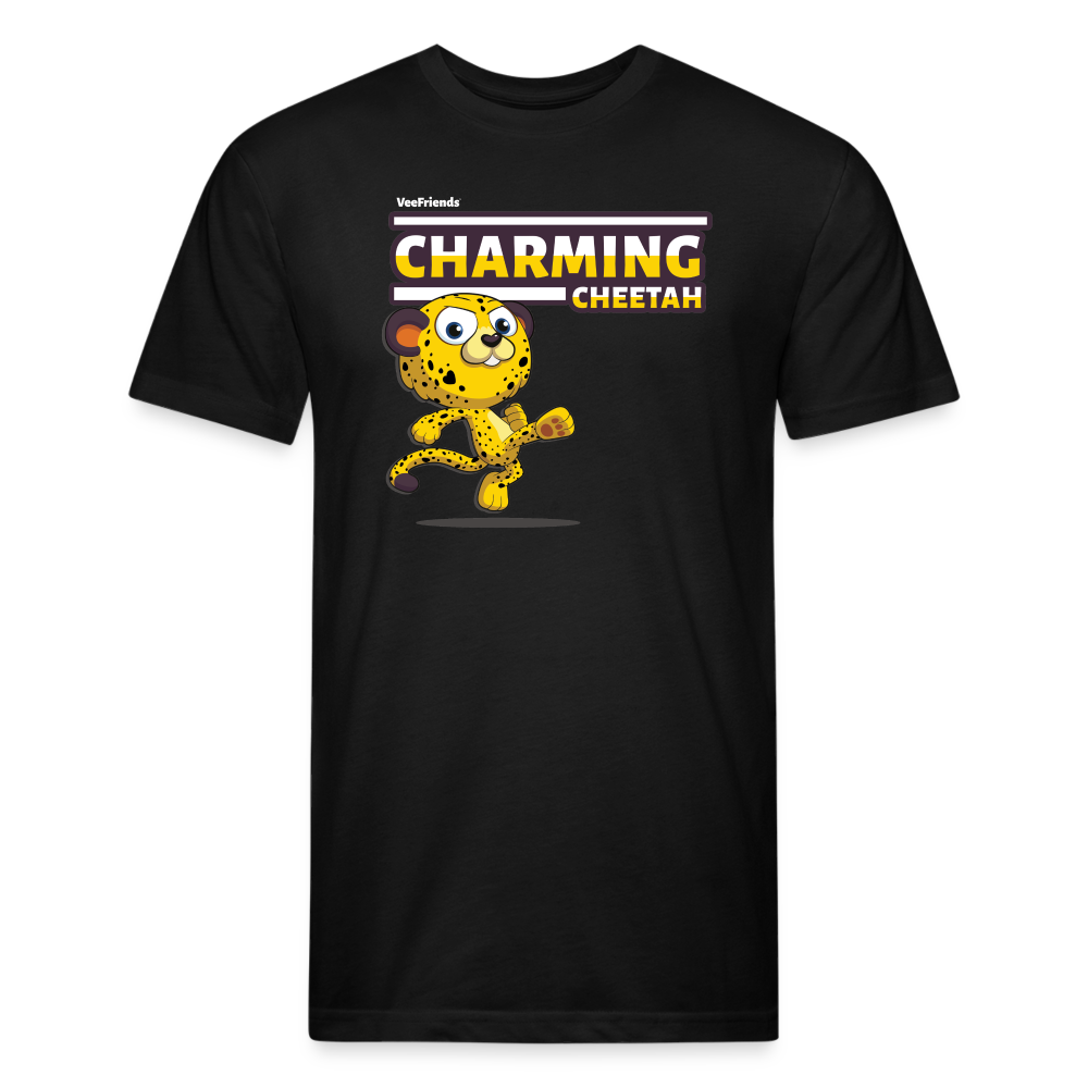 Charming Cheetah Character Comfort Adult Tee - black