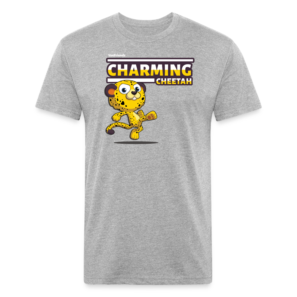 Charming Cheetah Character Comfort Adult Tee - heather gray