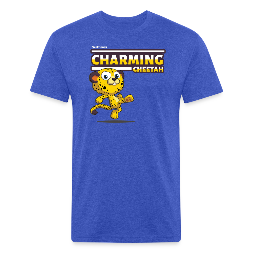 Charming Cheetah Character Comfort Adult Tee - heather royal