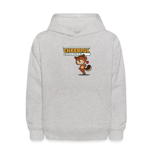 
            
                Load image into Gallery viewer, Cheerful Chipmunk Character Comfort Kids Hoodie - heather gray
            
        