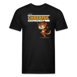 Cheerful Chipmunk Character Comfort Adult Tee - black