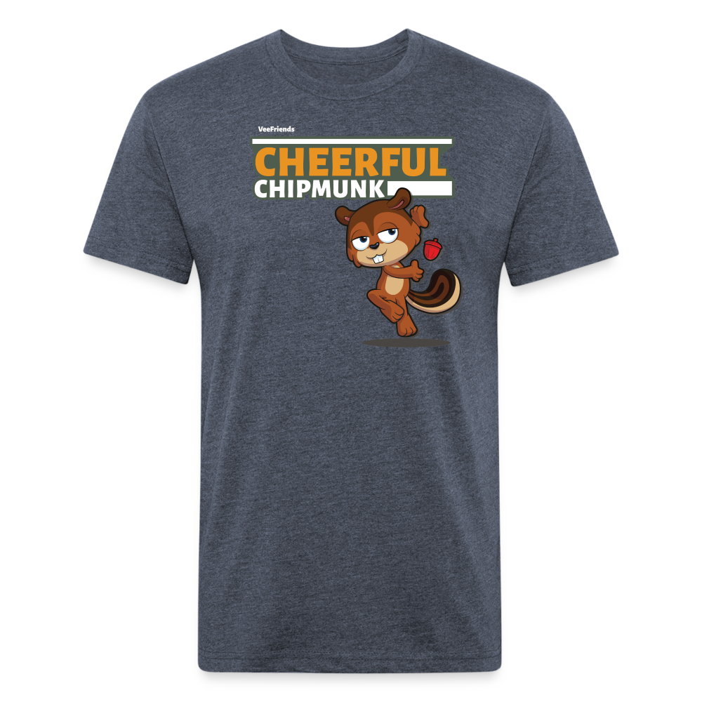 Cheerful Chipmunk Character Comfort Adult Tee - heather navy