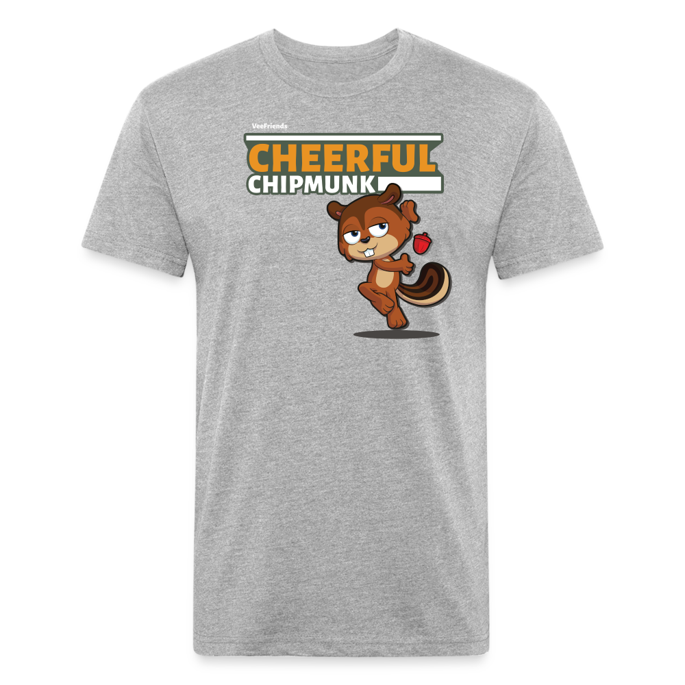 Cheerful Chipmunk Character Comfort Adult Tee - heather gray