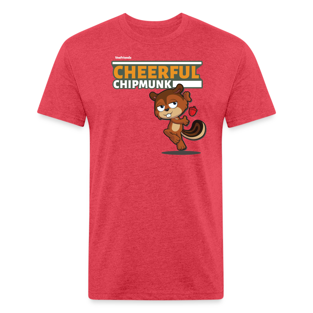 Cheerful Chipmunk Character Comfort Adult Tee - heather red