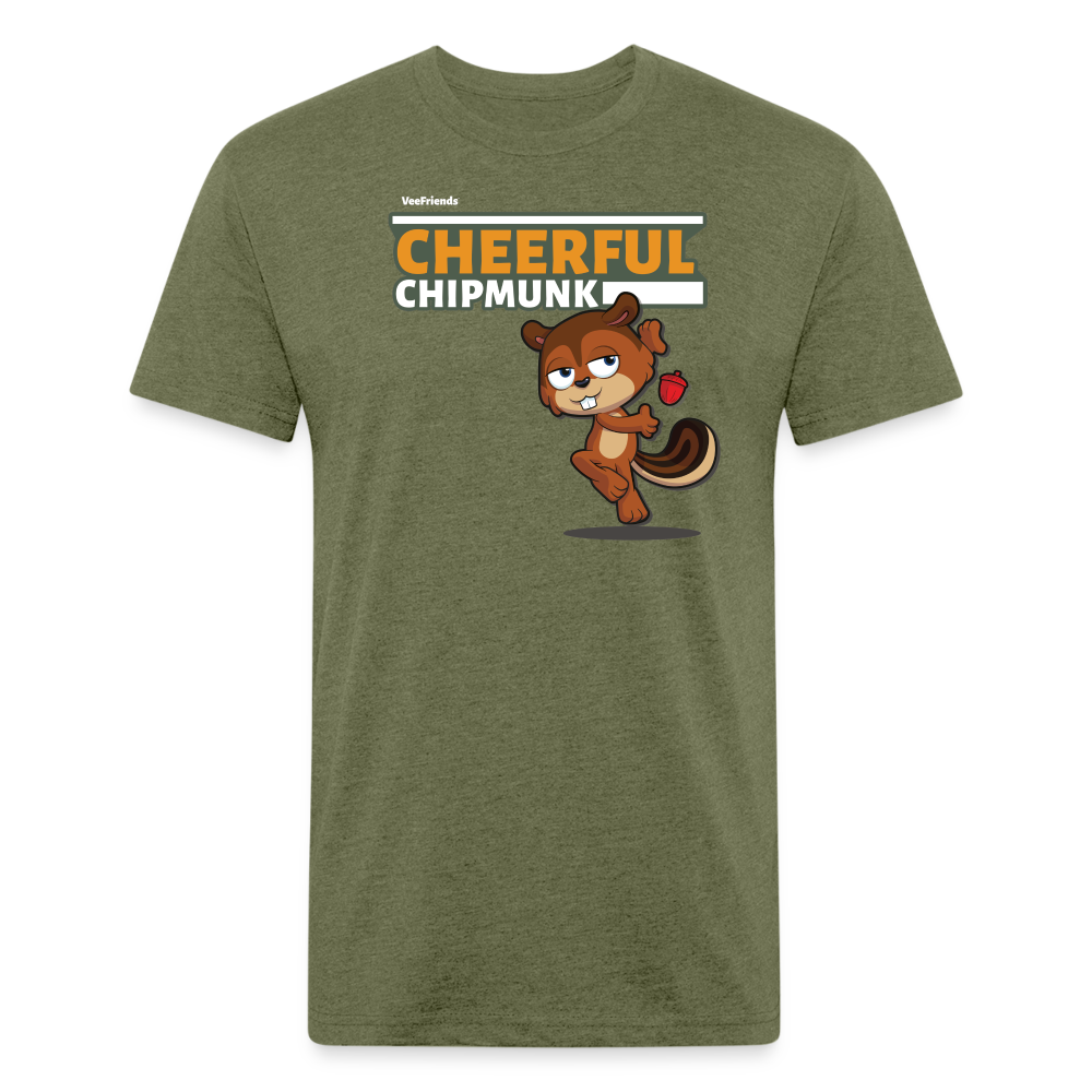 Cheerful Chipmunk Character Comfort Adult Tee - heather military green