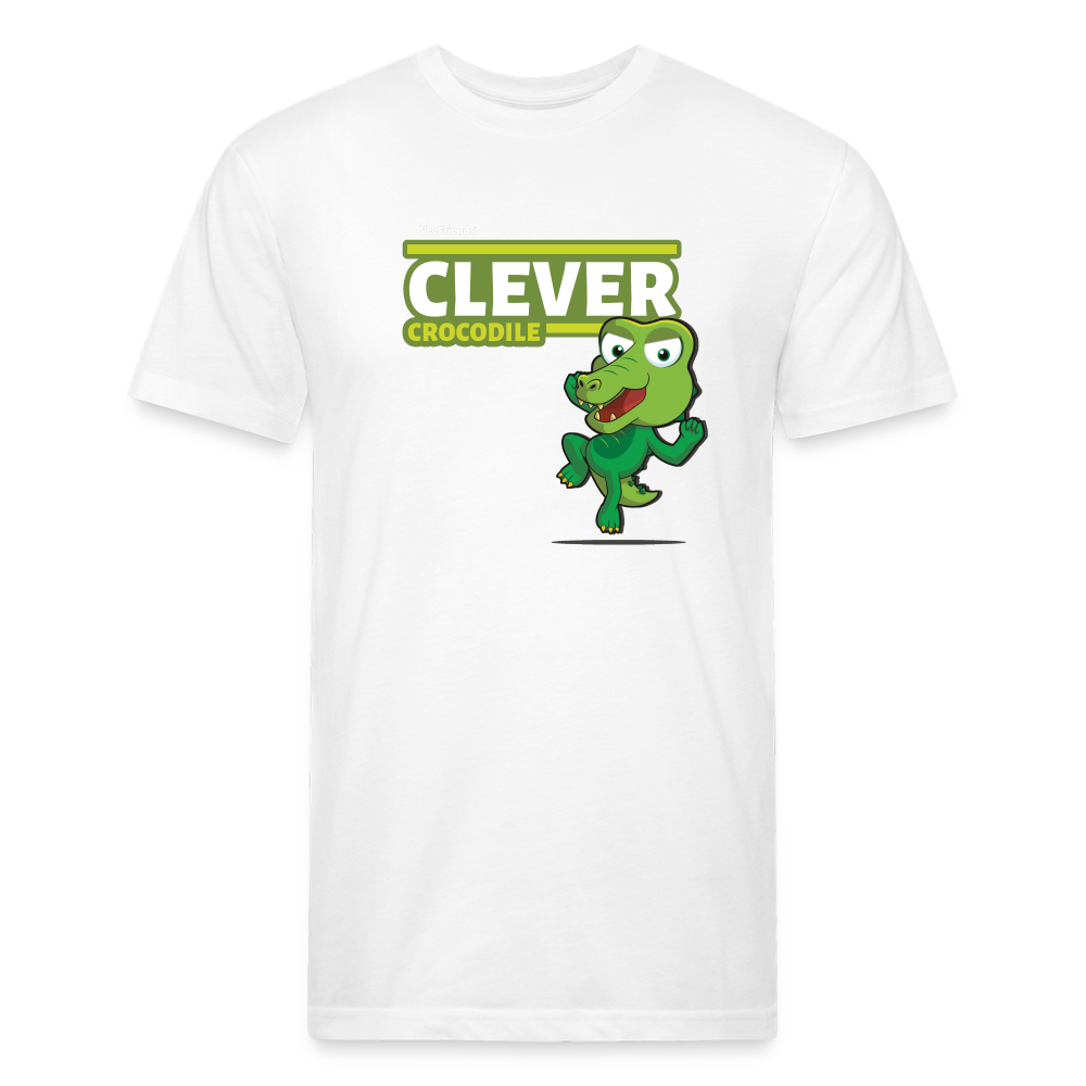 Clever Crocodile Character Comfort Adult Tee - white