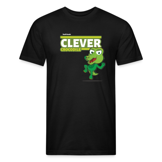 Clever Crocodile Character Comfort Adult Tee - black