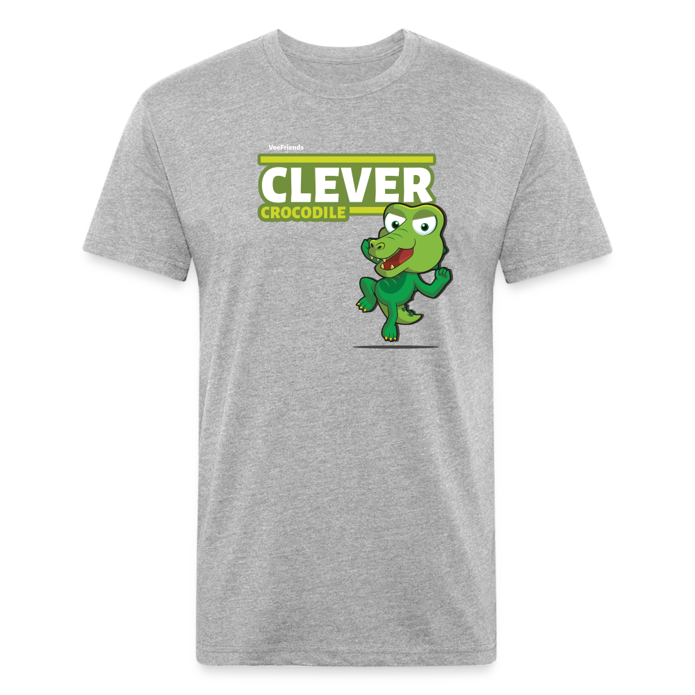 Clever Crocodile Character Comfort Adult Tee - heather gray