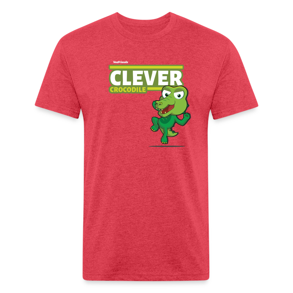 Clever Crocodile Character Comfort Adult Tee - heather red