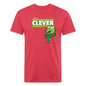 
            
                Load image into Gallery viewer, Clever Crocodile Character Comfort Adult Tee - heather red
            
        