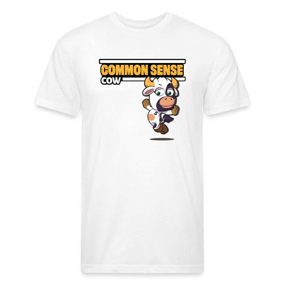 Common Sense Cow Character Comfort Adult Tee - white