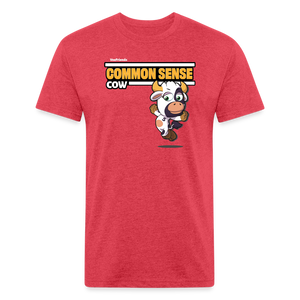 Common Sense Cow Character Comfort Adult Tee - heather red