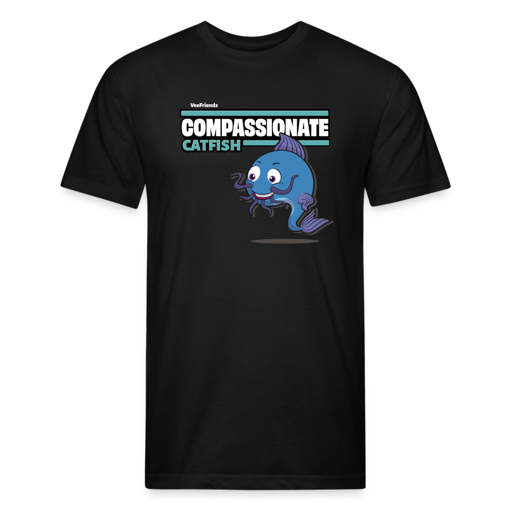 Compassionate Catfish Character Comfort Adult Tee - black