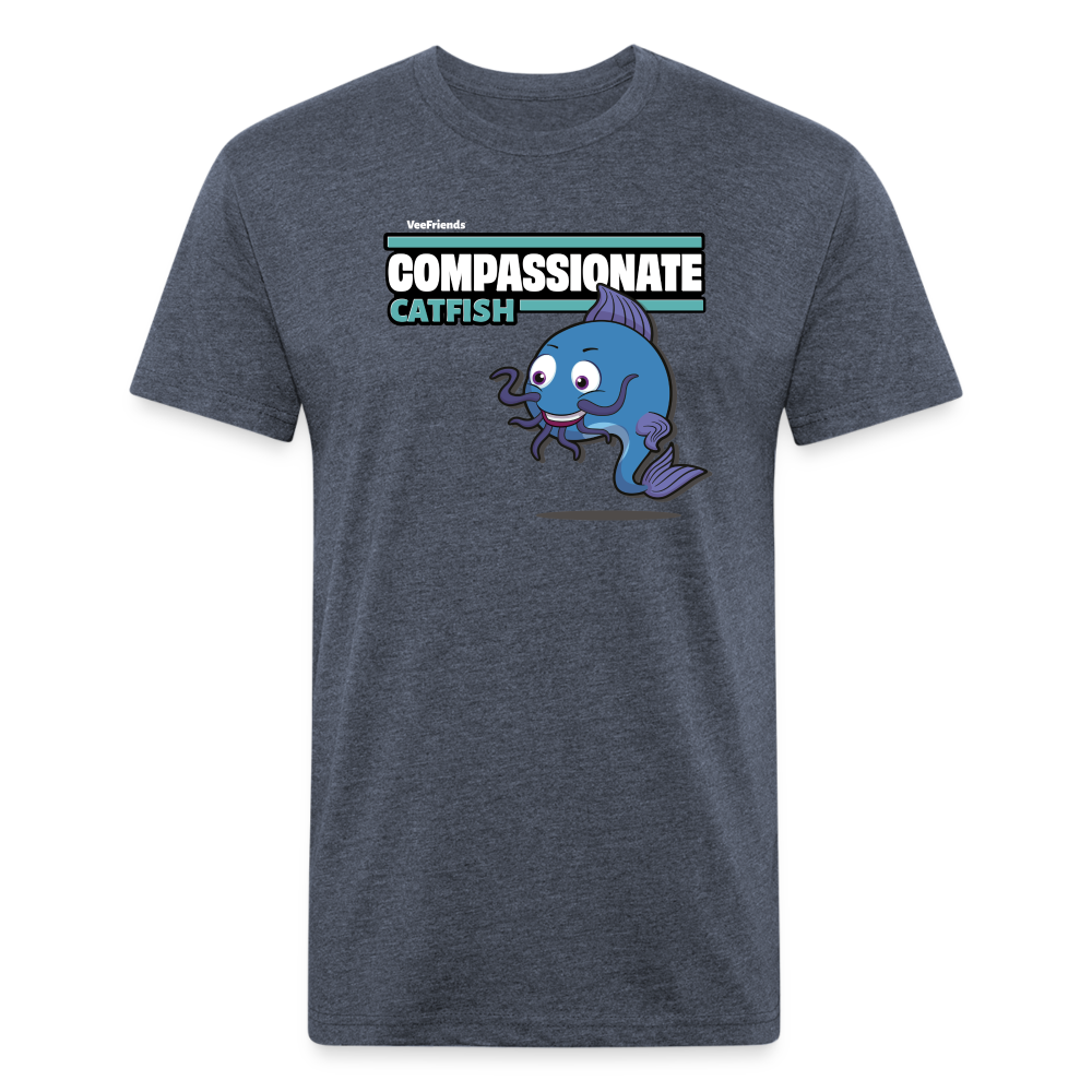 Compassionate Catfish Character Comfort Adult Tee - heather navy