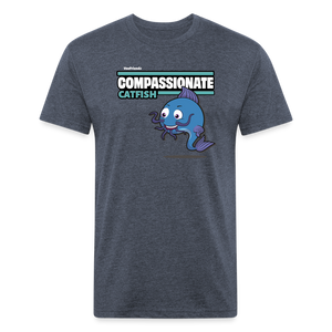 Compassionate Catfish Character Comfort Adult Tee - heather navy