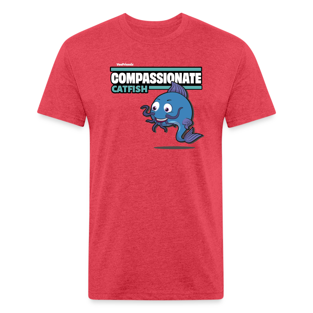 Compassionate Catfish Character Comfort Adult Tee - heather red