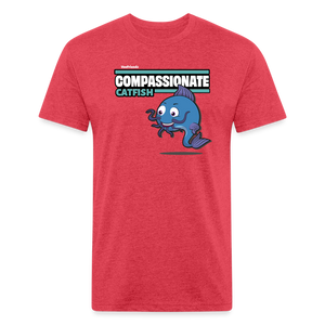 Compassionate Catfish Character Comfort Adult Tee - heather red