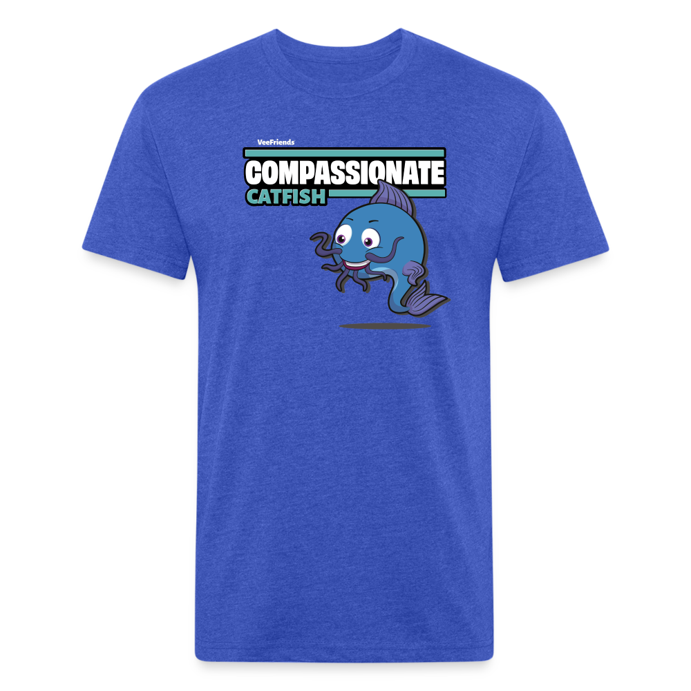 Compassionate Catfish Character Comfort Adult Tee - heather royal