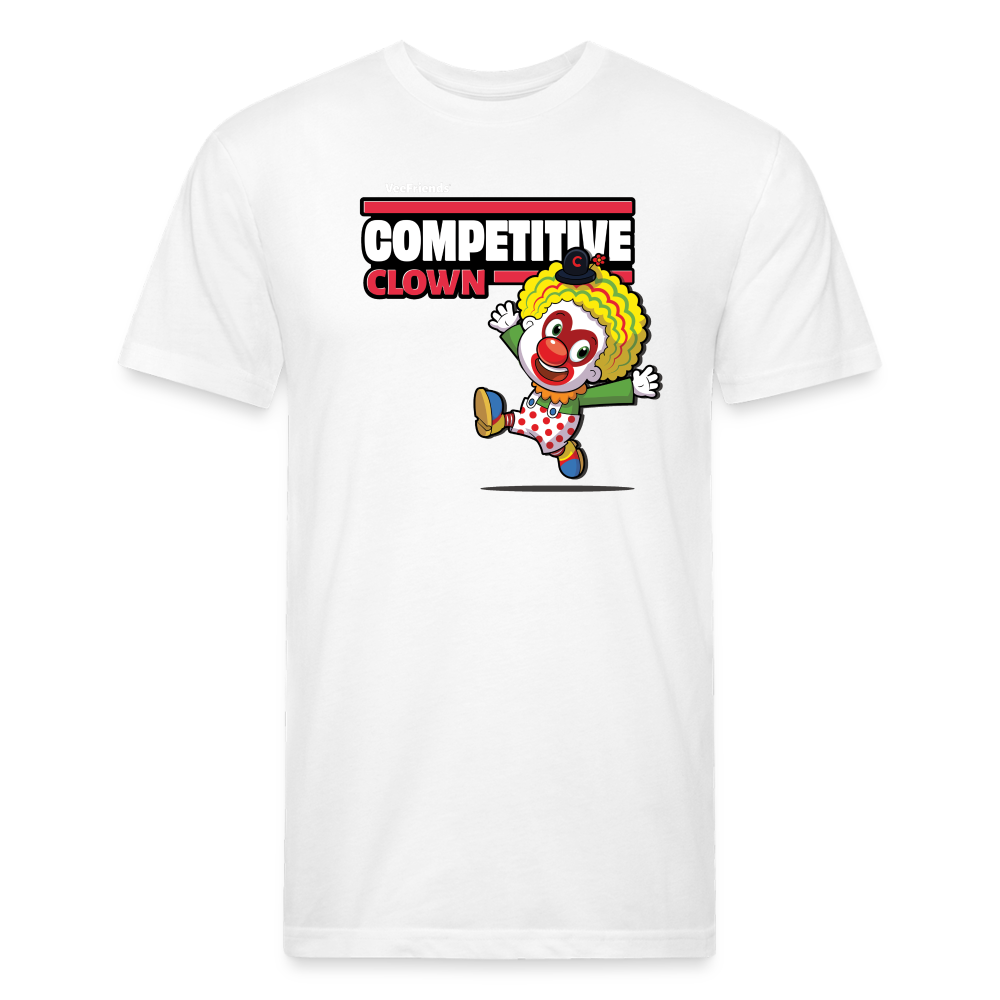 Competitive Clown Character Comfort Adult Tee - white