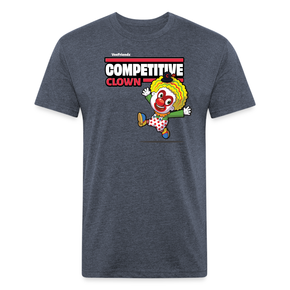 Competitive Clown Character Comfort Adult Tee - heather navy