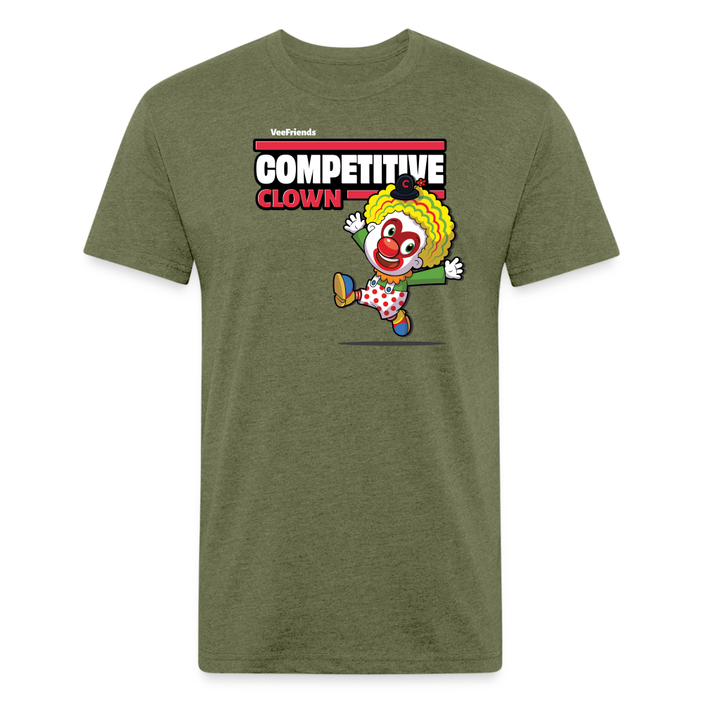Competitive Clown Character Comfort Adult Tee - heather military green