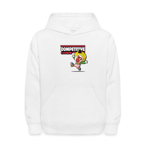 Competitive Clown Character Comfort Kids Hoodie - white