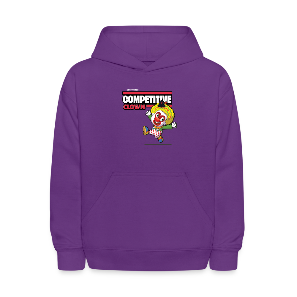 Competitive Clown Character Comfort Kids Hoodie - purple