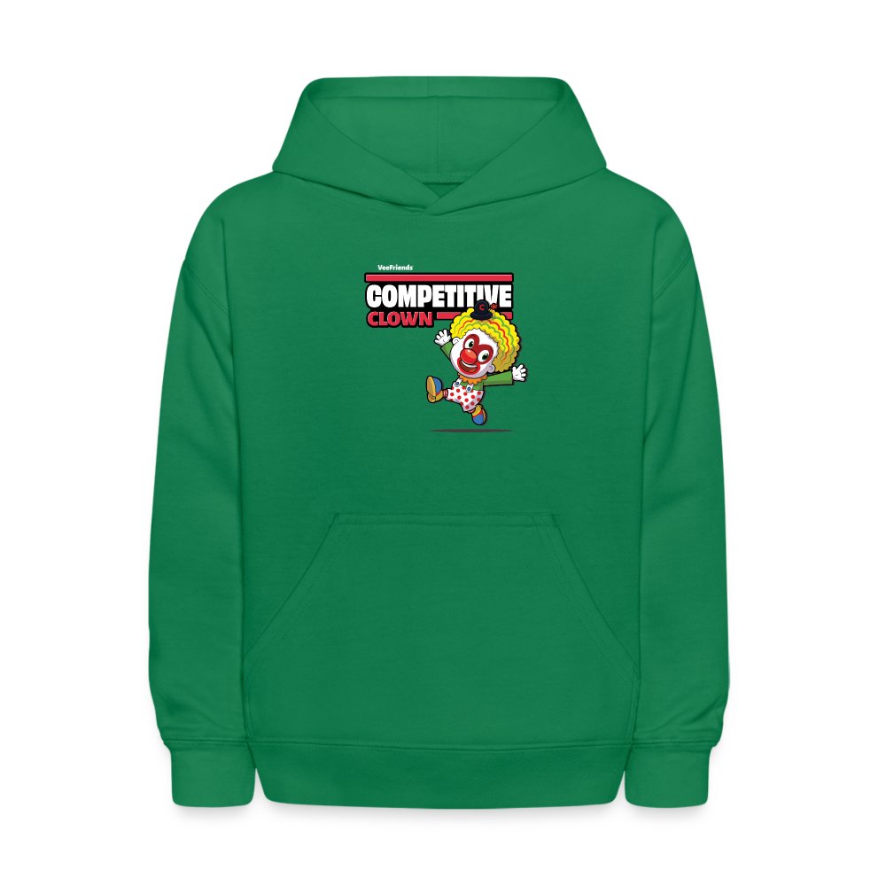 Competitive Clown Character Comfort Kids Hoodie - kelly green