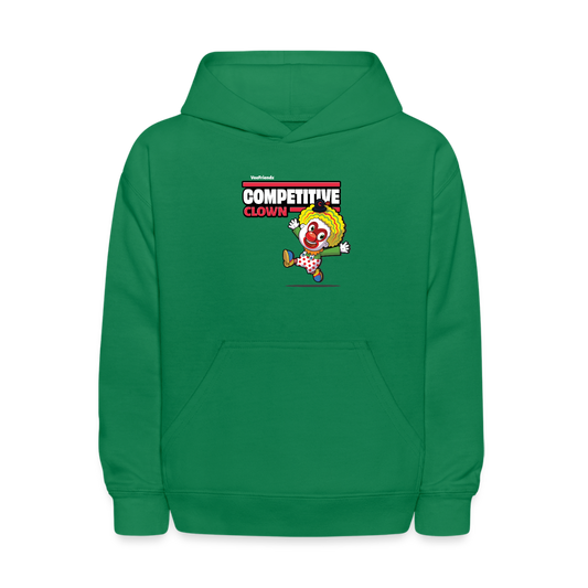 Competitive Clown Character Comfort Kids Hoodie - kelly green