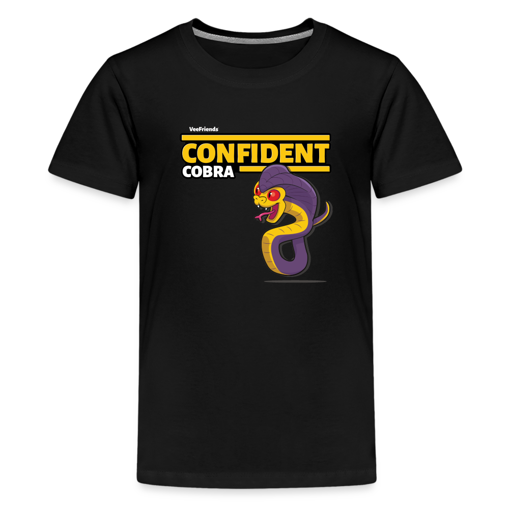 Confident Cobra Character Comfort Kids Tee - black