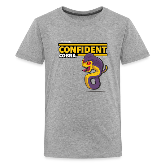 Confident Cobra Character Comfort Kids Tee - heather gray